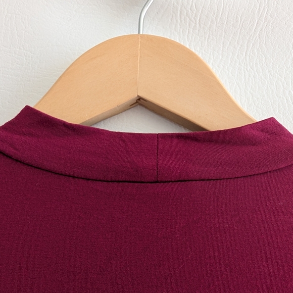 Eileen Fisher Hibiscus Mock Neck Caftan Slit Side Pullover Top Long Sleeves - M - Picture 9 of 14